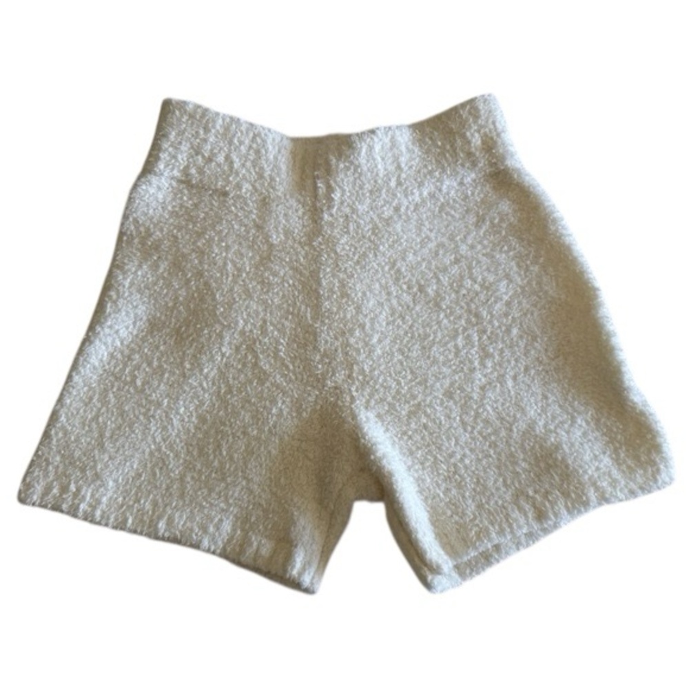 NWT SKIMS Cozy Knit Shorts in Marble White Size Medium - Picture 3 of 4